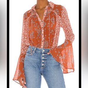 Free People Serena Printed Blouse